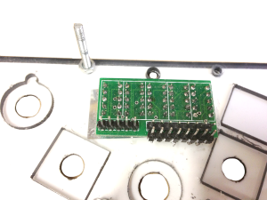 7-segment PCB with shared 8p GND connection
